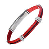 Rubber and Stainless Steel Bracelet