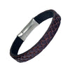 Embossed Braided Leather Bracelet