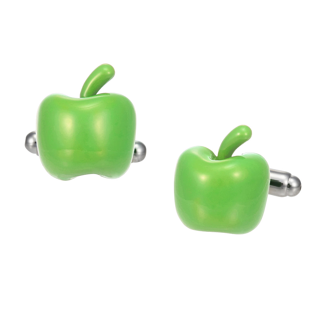 Brilliantly Colored Apple Cufflinks