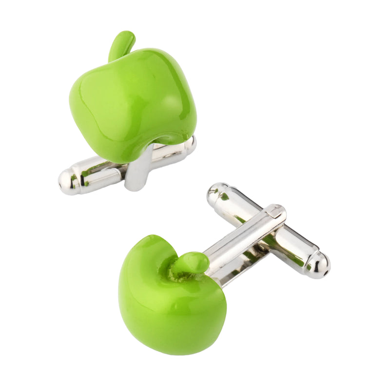 Brilliantly Colored Apple Cufflinks