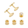 Classic Round Gemstone Cufflinks and Tuxedo Studs