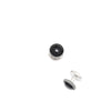 Classic Round Gemstone Tuxedo (single) Stud Textured Border