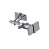 Gunmetal Rectangular Brick Cufflinks