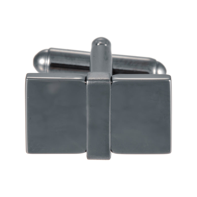 Gunmetal Rectangular Brick Cufflinks