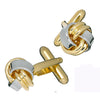 Classic Metal Knot Cufflinks in Two-Tone Finish by LINK UP